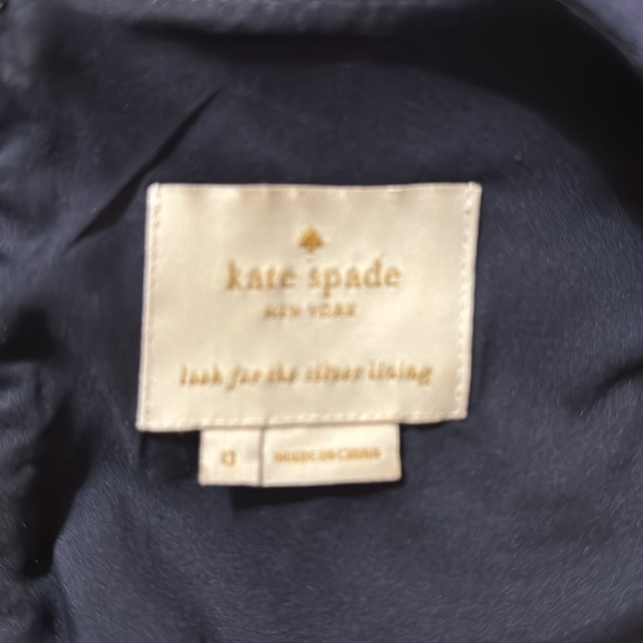 Kate Spade, size 0, navy, lined, sleeveless, a-line, knee length work dress - Picture 3 of 4